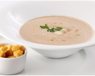 Суп пюре из грибов с кусочками картошки