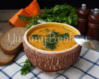 Суп-пюре из нута с тыквой