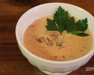 Суп-пюре из шампиньонов со сливками