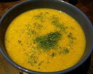 Суп-пюре из тыквы и яблока