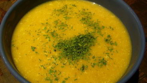 суп-пюре из тыквы и яблока