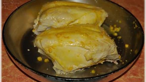 суп-пюре из тыквы с курицей и зеленым горошком