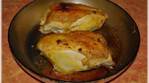 суп-пюре из тыквы с курицей и зеленым горошком