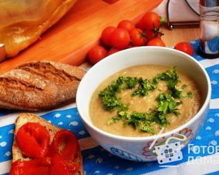 Суп-пюре из запеченных баклажанов