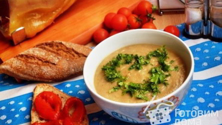 Рецепт супа-пюре из запеченных баклажанов