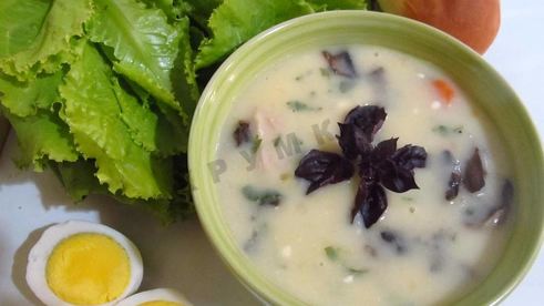 суп пюре на курином бульоне из шампиньонов