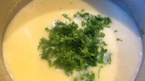 суп пюре на курином бульоне из шампиньонов