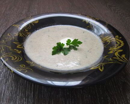 Суп-пюре с цукини и грибами