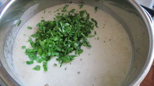 суп-пюре с цукини и грибами