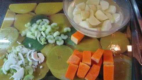 суп-пюре с тыквой на бульоне из сухих белых грибов