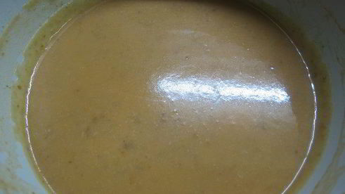 суп-пюре с тыквой на бульоне из сухих белых грибов