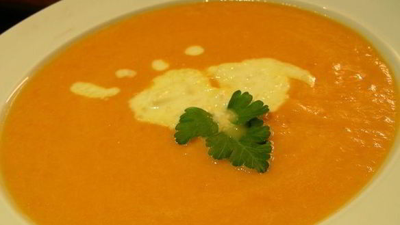 Рецепт Тыквенного супа-пюре с имбирным кремом