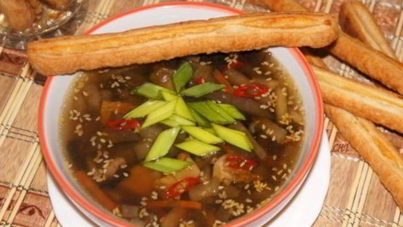 Рецепт Супа с баклажанами и грибами