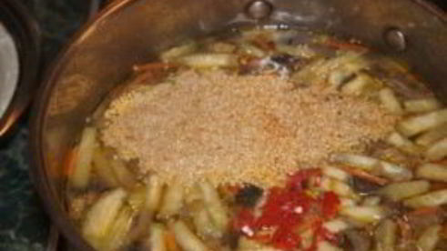 суп с баклажанами и грибами