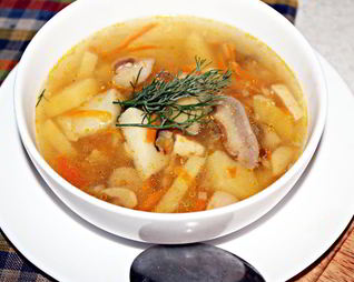 Суп с белыми грибами