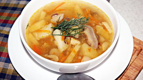 Рецепт Супа с белыми грибами