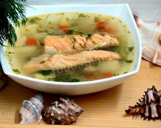 Суп с брюшками семги