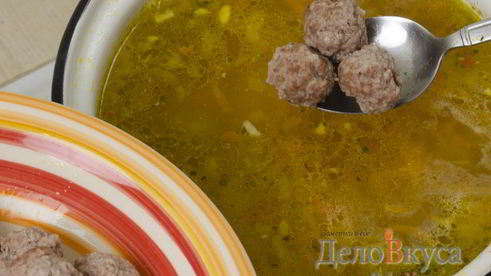 суп с фрикадельками