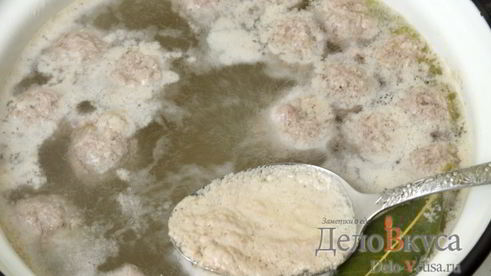 суп с фрикадельками