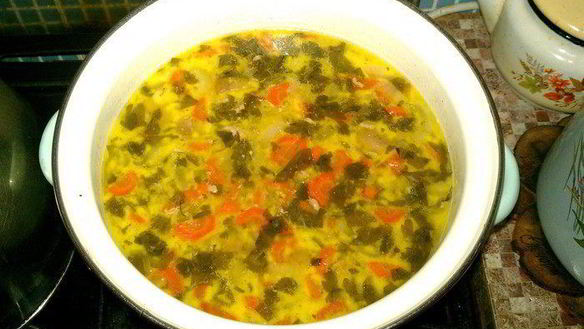 Рецепт Супа с колбасным сыром и шампиньонами