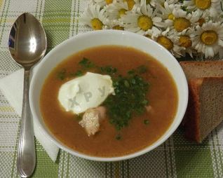 Суп с консервированной фасолью и курицей