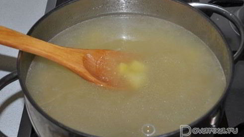 суп с копченостями и рисом