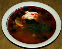 Суп с копченостями