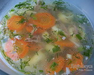 Суп с равиоли