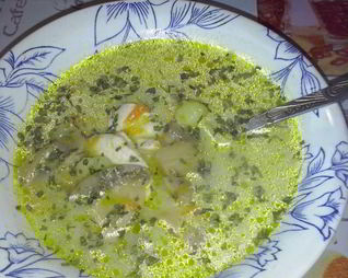 Сырный суп с грибами