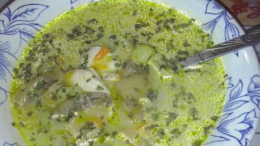 Рецепт сырного супа с грибами