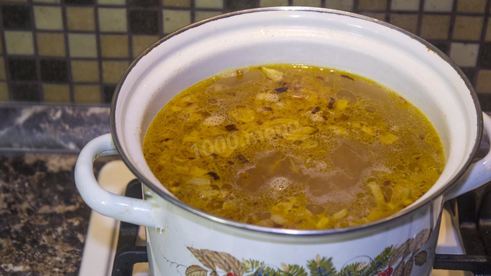 сырный суп с копченой курицей