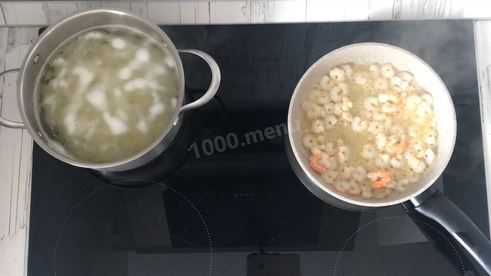 сырный суп с креветками