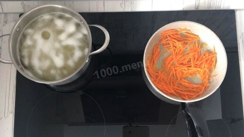 сырный суп с креветками