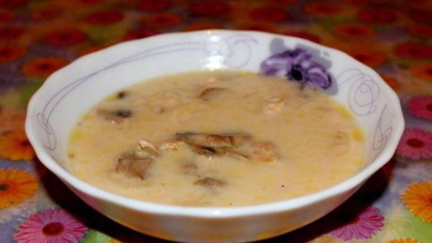 Рецепт сырного супа с курицей и грибами