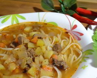 Вкусный суп из говядины