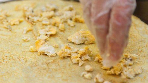 блинчики креп с яйцом и грибами