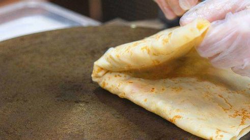 блинчики креп с яйцом и грибами