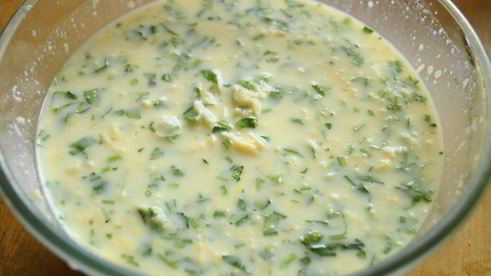 блинчики с сыром и зеленью