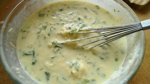 блинчики с сыром и зеленью