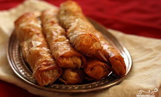 Блинчики с тыквой, беконом и козьим сыром