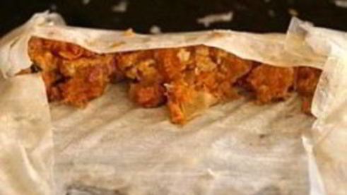 блинчики с тыквой, беконом и козьим сыром