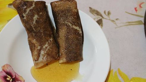 блинчики с яблоком