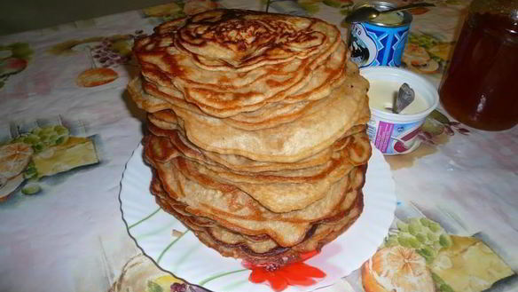Рецепт Блинов из гречневой муки с пшеничной мукой