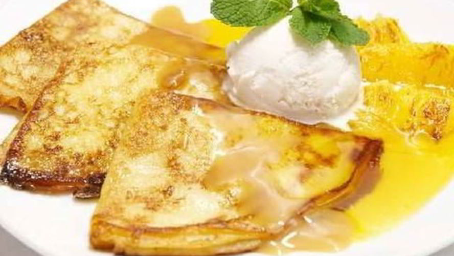 Рецепт блинов с манговым соусом