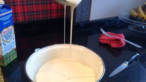 блины с припеком с форелью и с яблоком