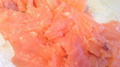 блины с припеком с форелью и с яблоком