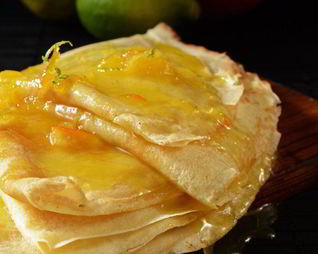 Нежные блинчики с апельсиново-ванильным соусом