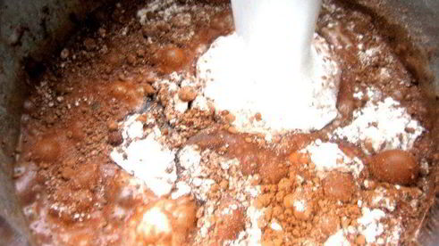 праздничные шоколадные блинчики с творогом