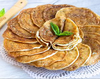 Творожные блины с зеленью