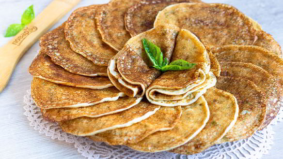 Рецепт Творожных блинов с зеленью